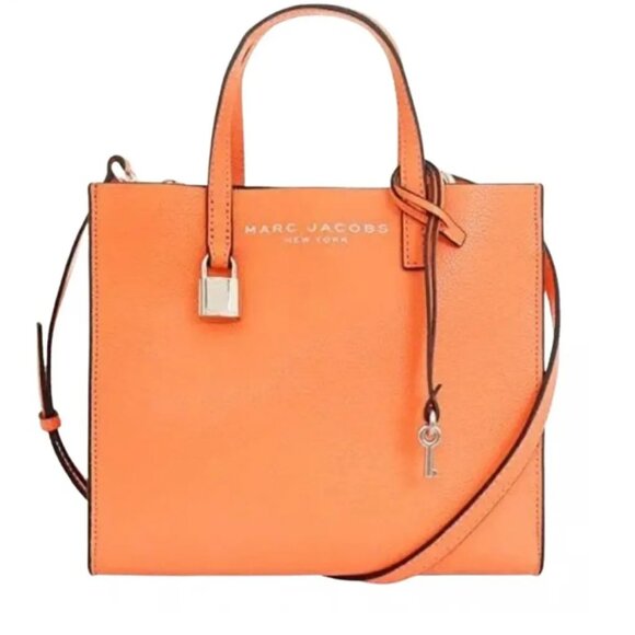 BNWT MARC JACOBS ORANGE TOTE LEATHER BAG - Picture 1 of 4